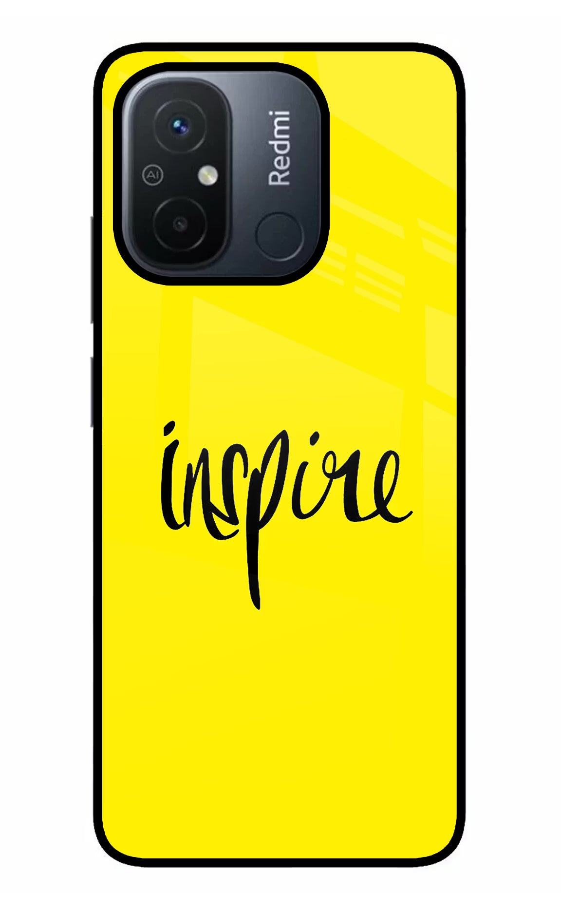 Inspire Redmi 12C Glass Case Back Cover by Casekaro