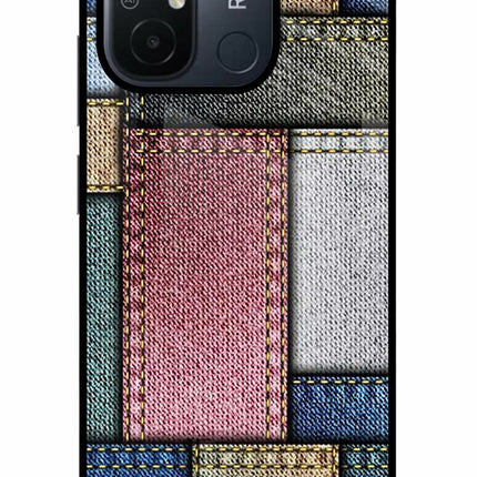 Multicolor Jeans Redmi 12C Glass Case