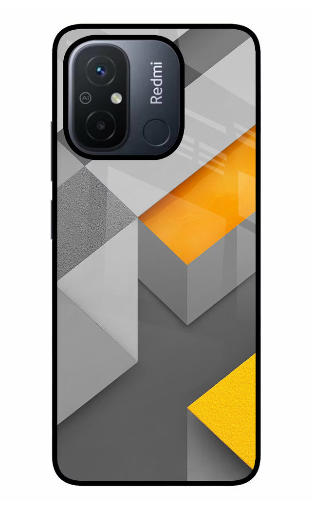 Abstract Redmi 12C Glass Case