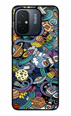 Space Abstract Redmi 12C Glass Case