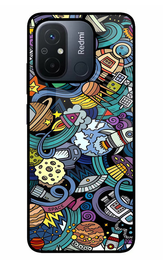 Space Abstract Redmi 12C Glass Case