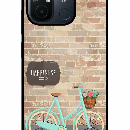 Happiness Artwork Redmi 12C Glass Case