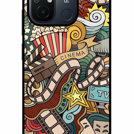 Cinema Abstract Redmi 12C Glass Case