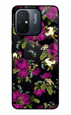 Flowers Redmi 12C Glass Case
