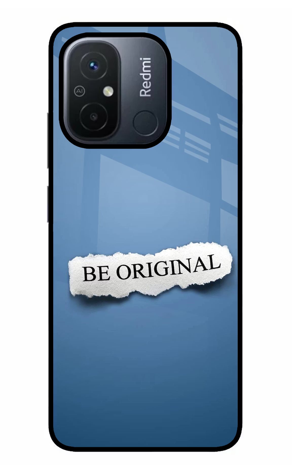 Be Original Redmi 12C Glass Case Back Cover by Casekaro