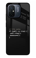 Life Motto Code Redmi 12C Glass Case