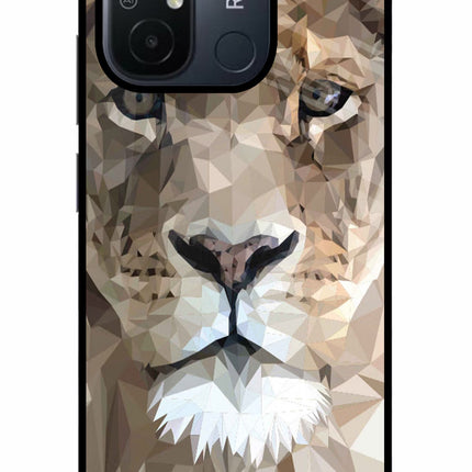 Lion Art Redmi 12C Glass Case