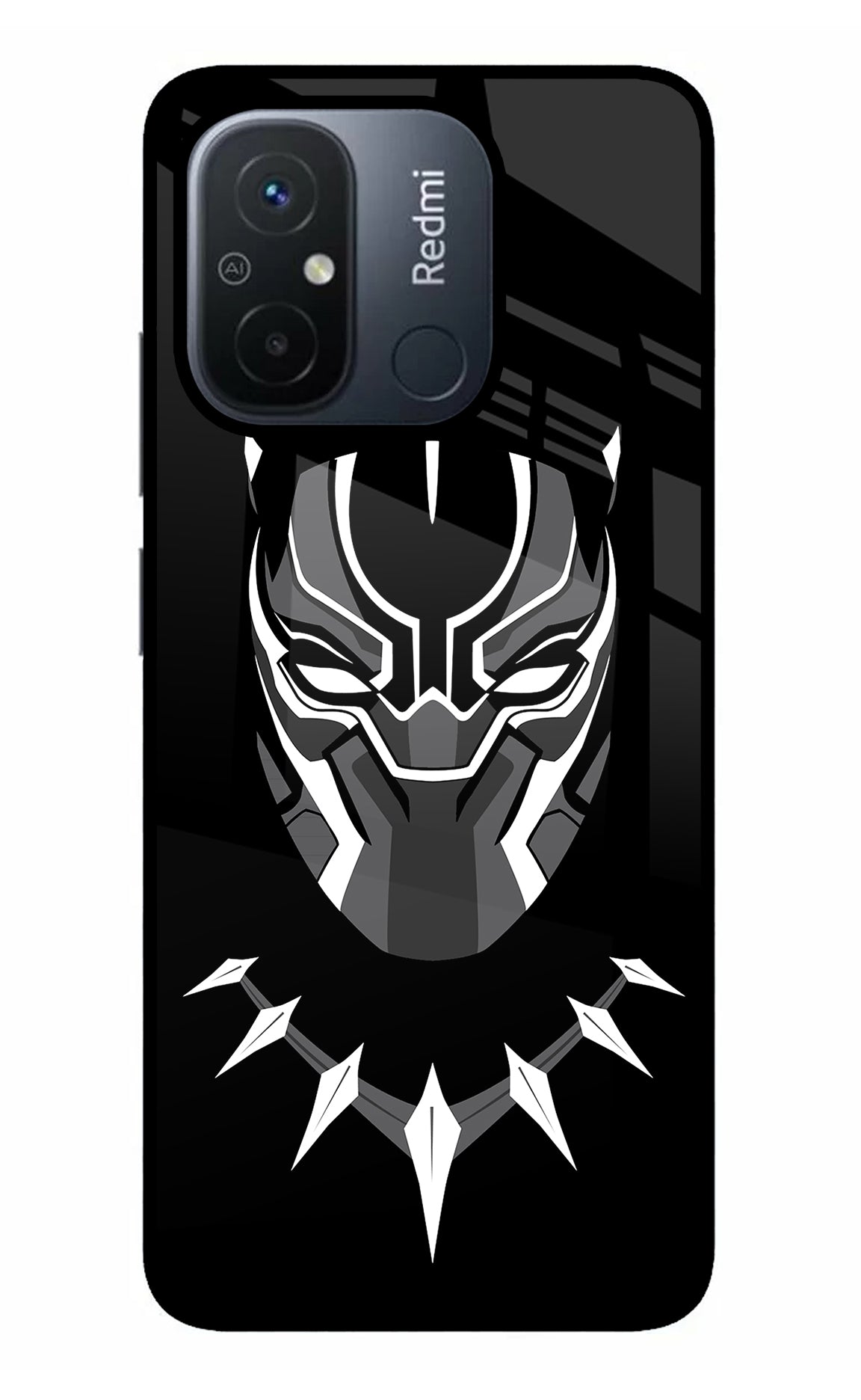 Black Panther Redmi 12C Glass Case