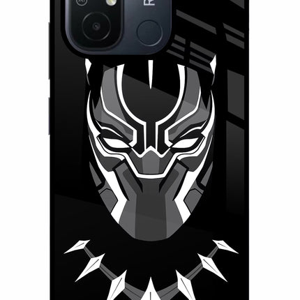 Black Panther Redmi 12C Glass Case