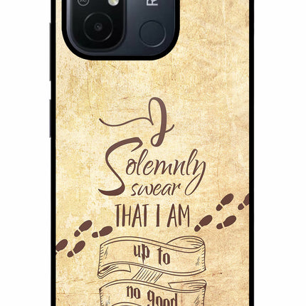 I Solemnly swear that i up to no good Redmi 12C Glass Case