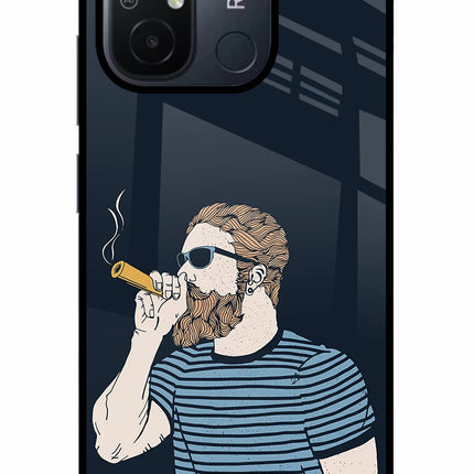 Smoking Redmi 12C Glass Case