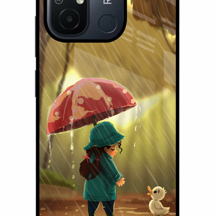 Rainy Day Redmi 12C Glass Case