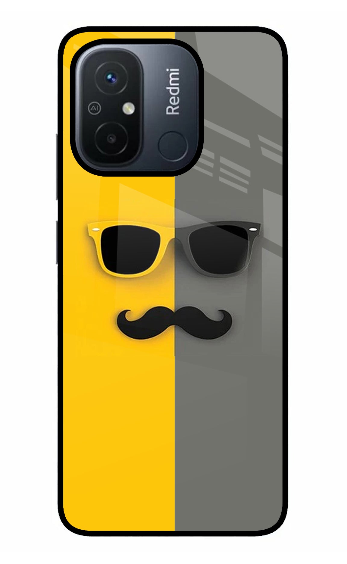 Sunglasses with Mustache Redmi 12C Back Cover