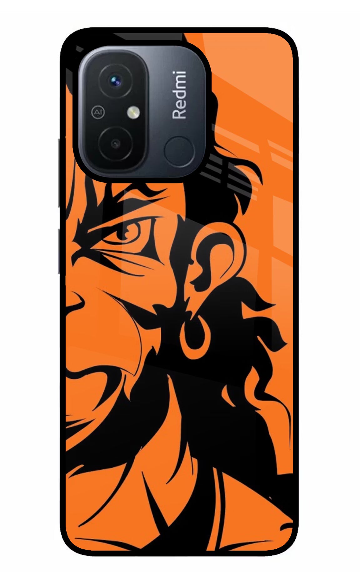 Hanuman Redmi 12C Glass Case Back Cover by Casekaro