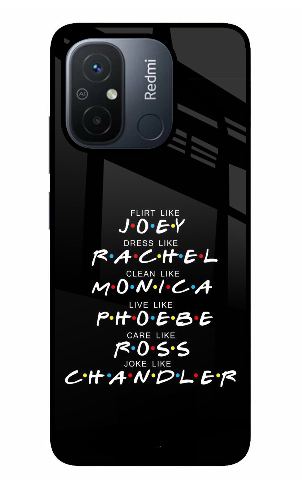 FRIENDS Character Redmi 12C Glass Case