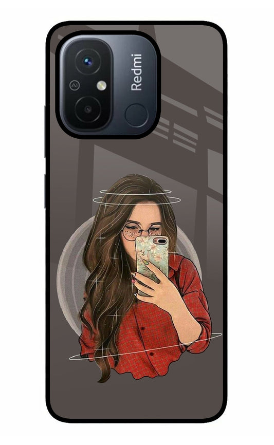 Selfie Queen Redmi 12C Glass Case