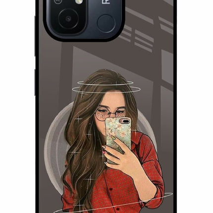 Selfie Queen Redmi 12C Glass Case