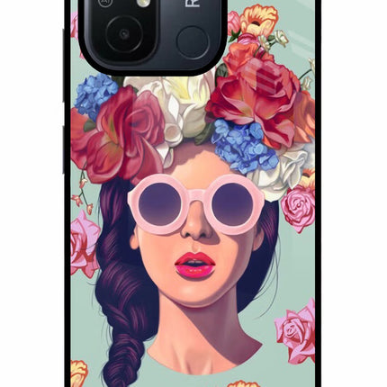 Pretty Girl Redmi 12C Glass Case