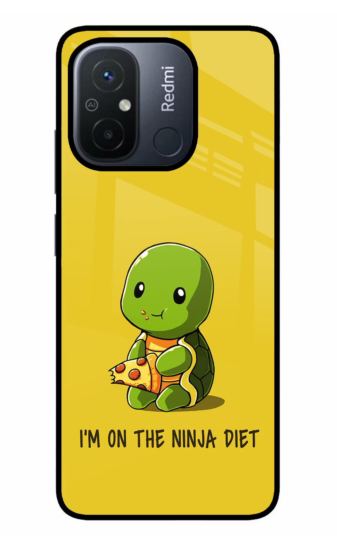 I'm on Ninja Diet Redmi 12C Glass Case Back Cover by Casekaro