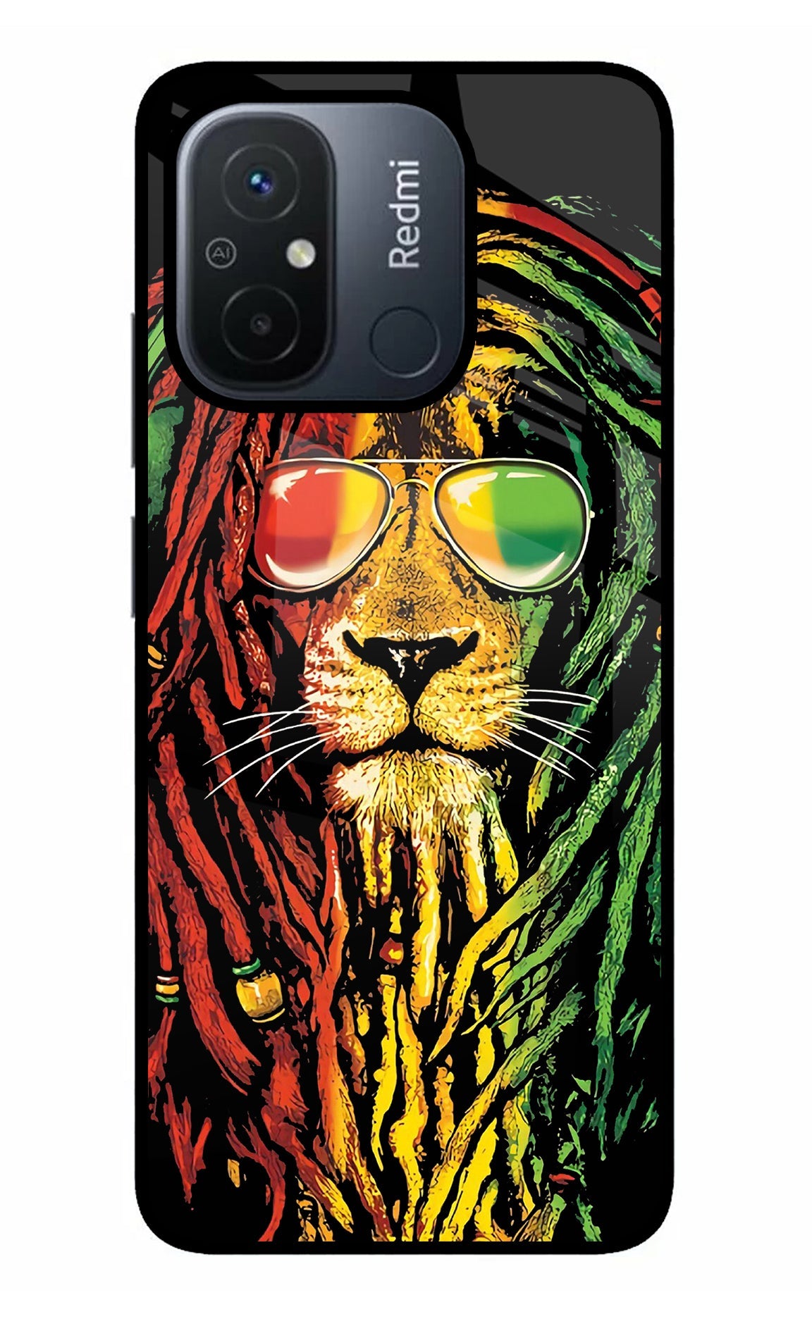 Rasta Lion Redmi 12C Back Cover