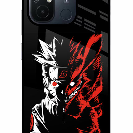 Naruto Two Face Redmi 12C Glass Case