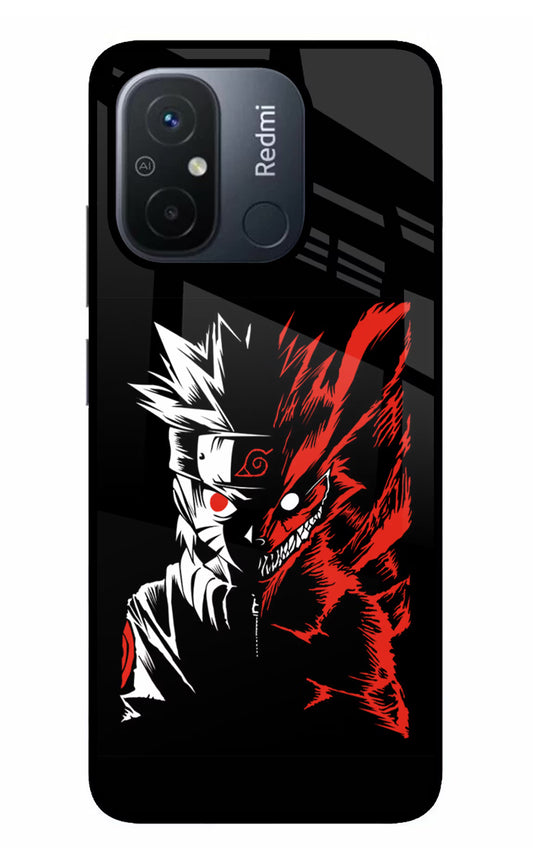 Naruto Two Face Redmi 12C Glass Case