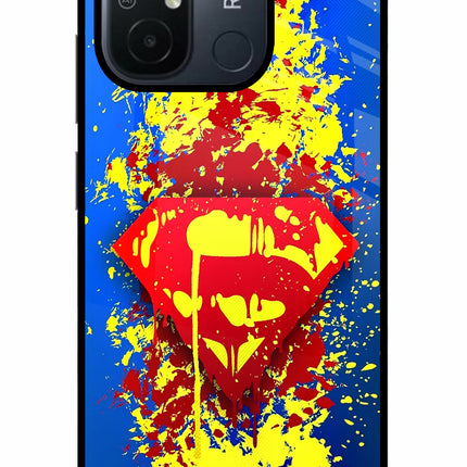Superman logo Redmi 12C Glass Case
