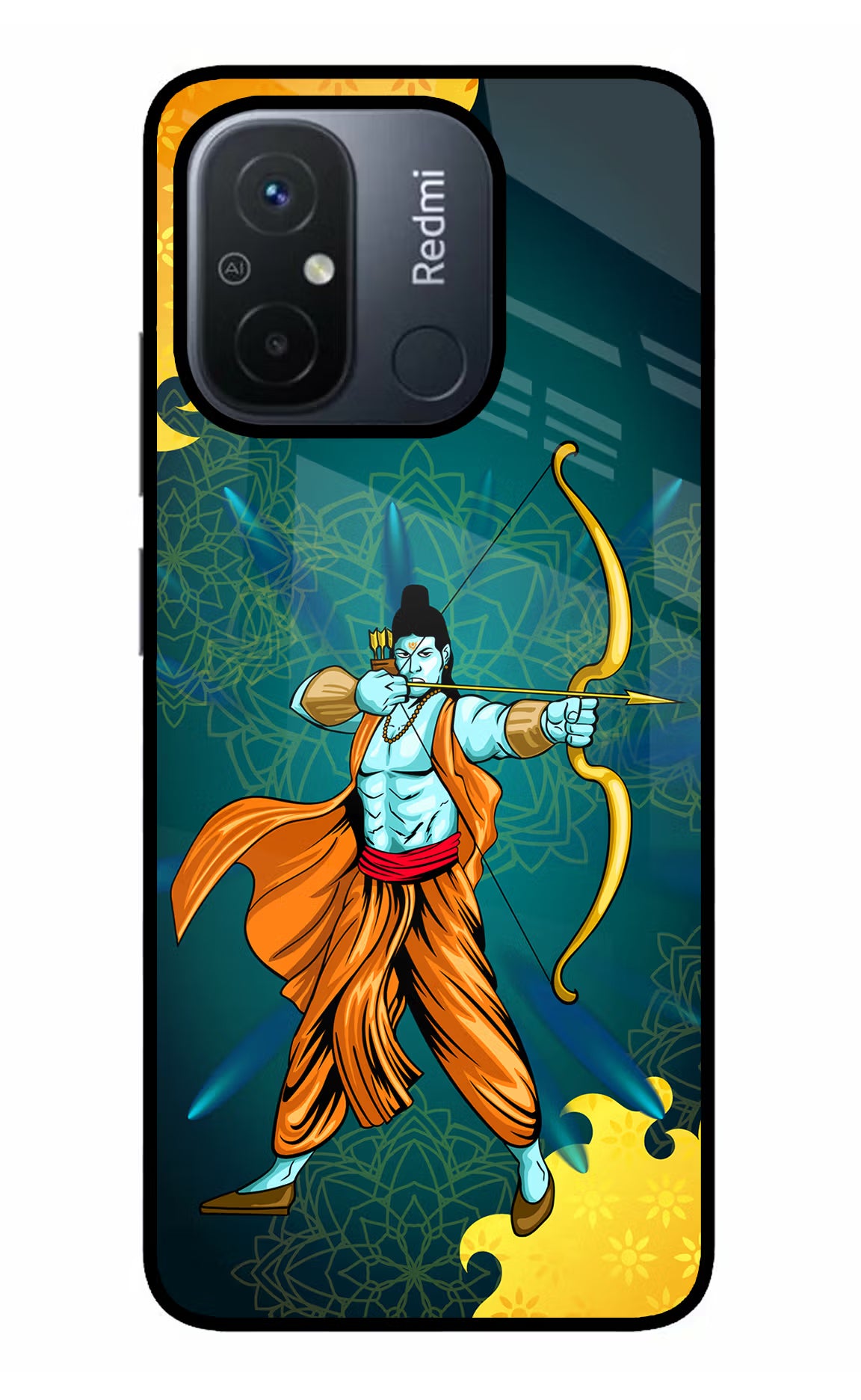 Lord Ram - 6 Redmi 12C Glass Case Back Cover by Casekaro