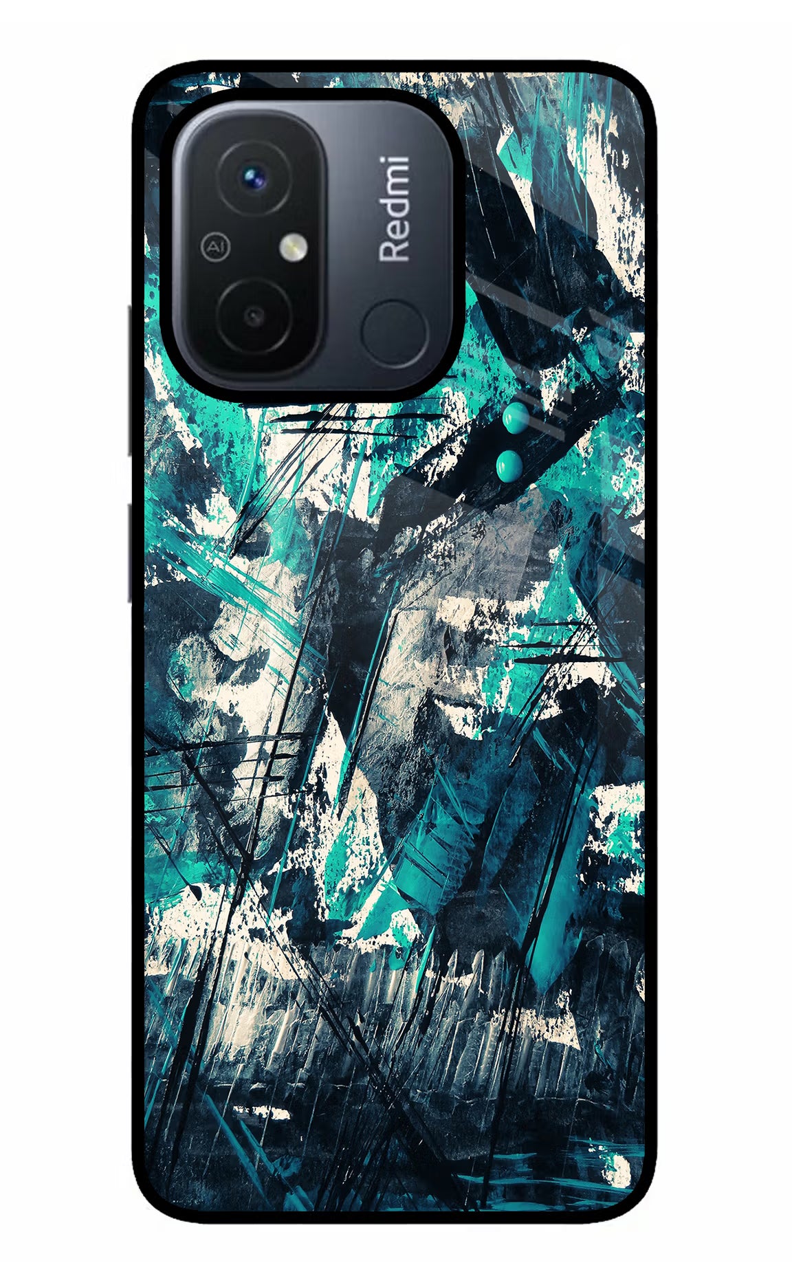Artwork Redmi 12C Glass Case Back Cover by Casekaro