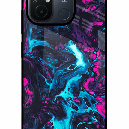 Abstract Redmi 12C Glass Case