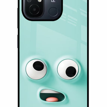 Funny Cartoon Redmi 12C Glass Case