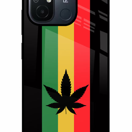 Weed Flag Redmi 12C Glass Case