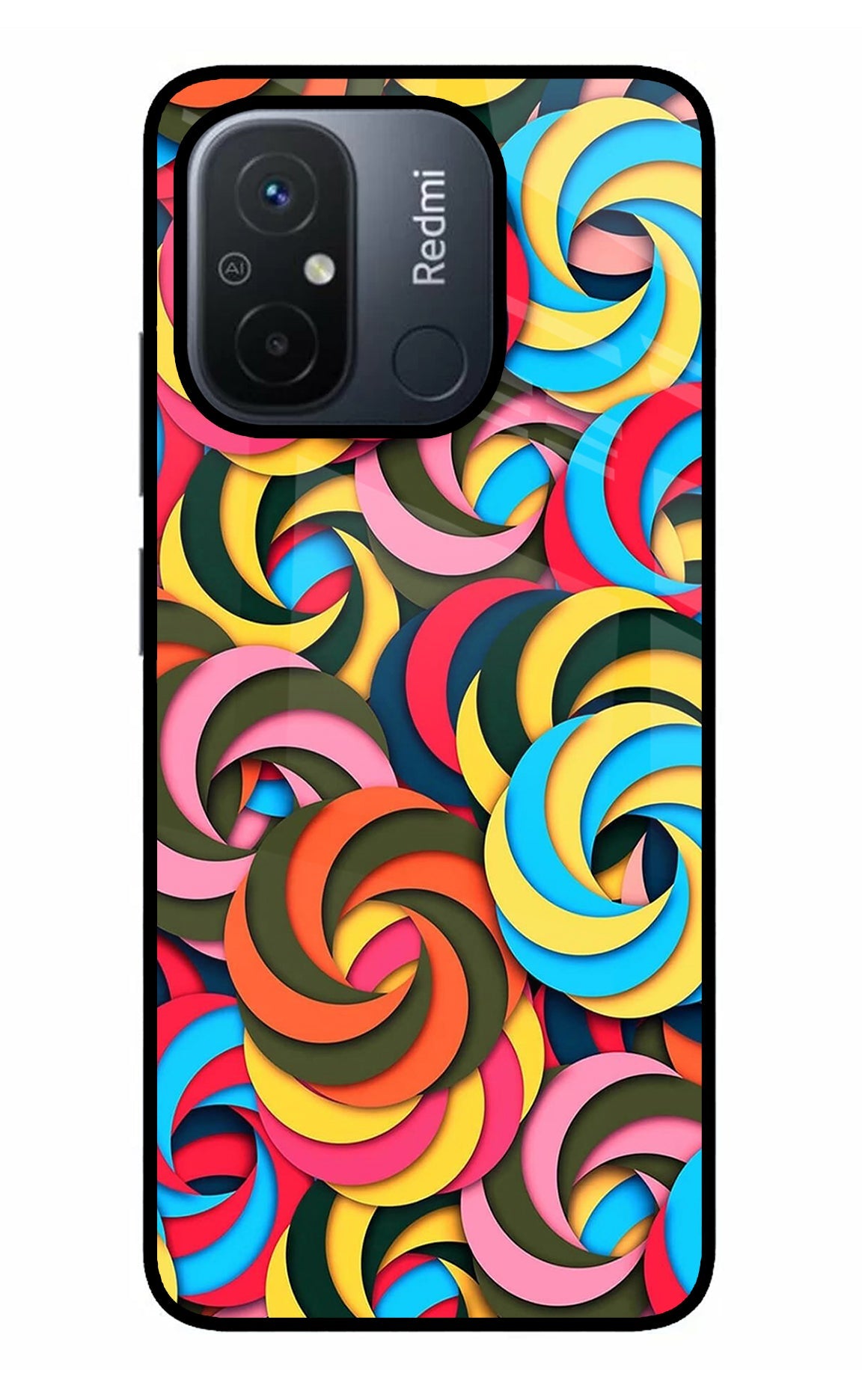 Spiral Pattern Redmi 12C Back Cover