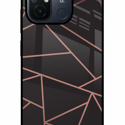 Geometric Pattern Redmi 12C Glass Case