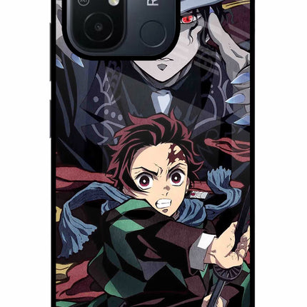 Demon Slayer Redmi 12C Glass Case