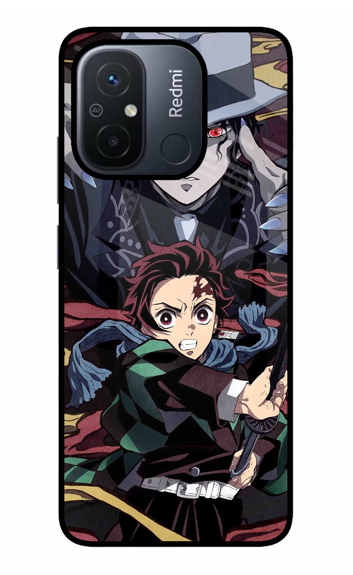 Demon Slayer Redmi 12C Glass Case Back Cover by Casekaro