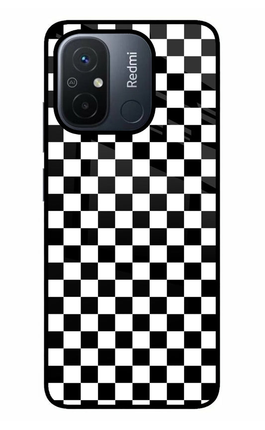 Chess Board Redmi 12C Glass Case