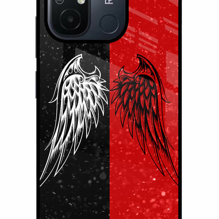 Wings Redmi 12C Glass Case