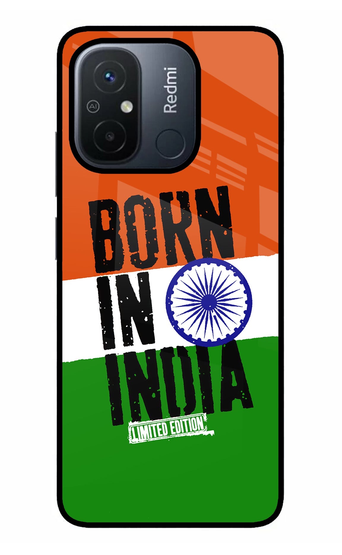 Born in India Redmi 12C Glass Case