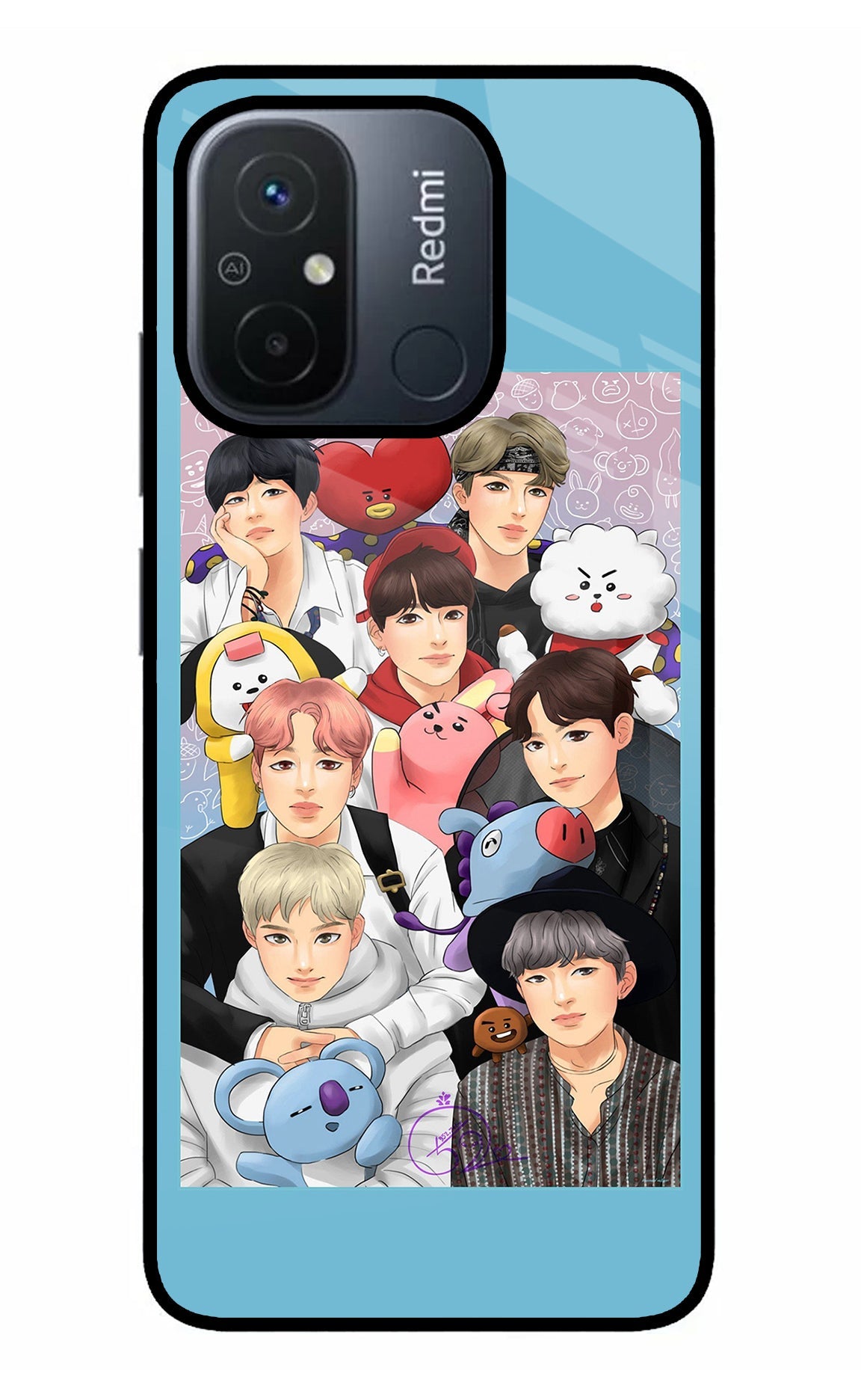 BTS with animals Redmi 12C Back Cover