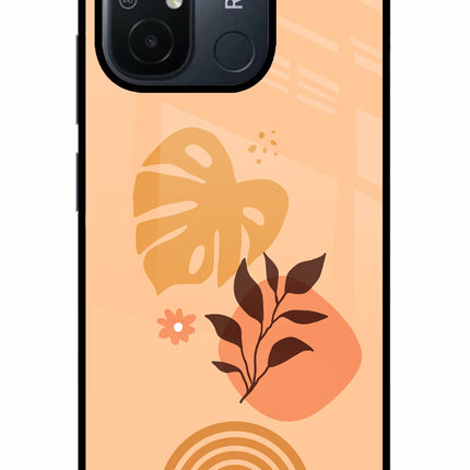 Bohemian Art Redmi 12C Glass Case Back Cover by Casekaro