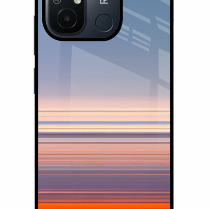 Morning Colors Redmi 12C Glass Case Back Cover by Casekaro