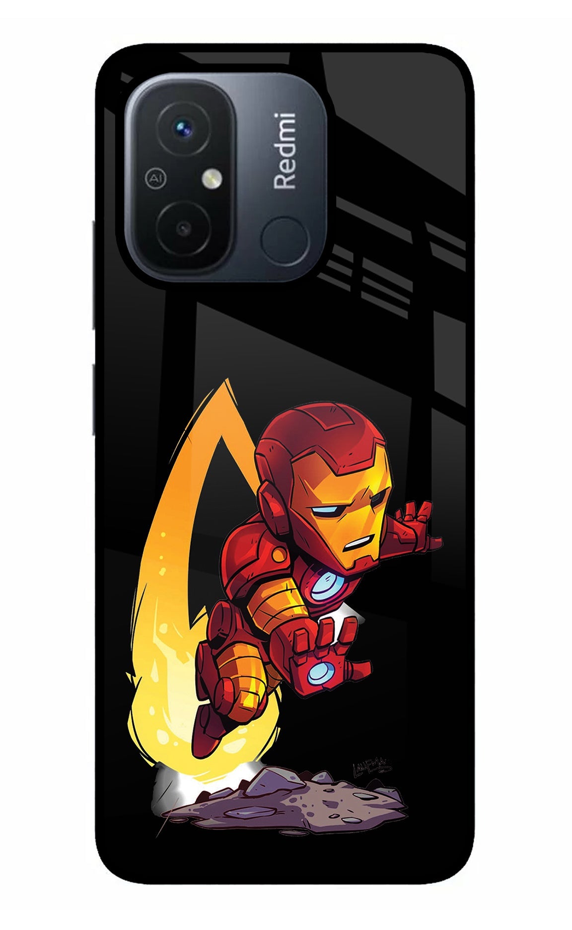 IronMan Redmi 12C Glass Case