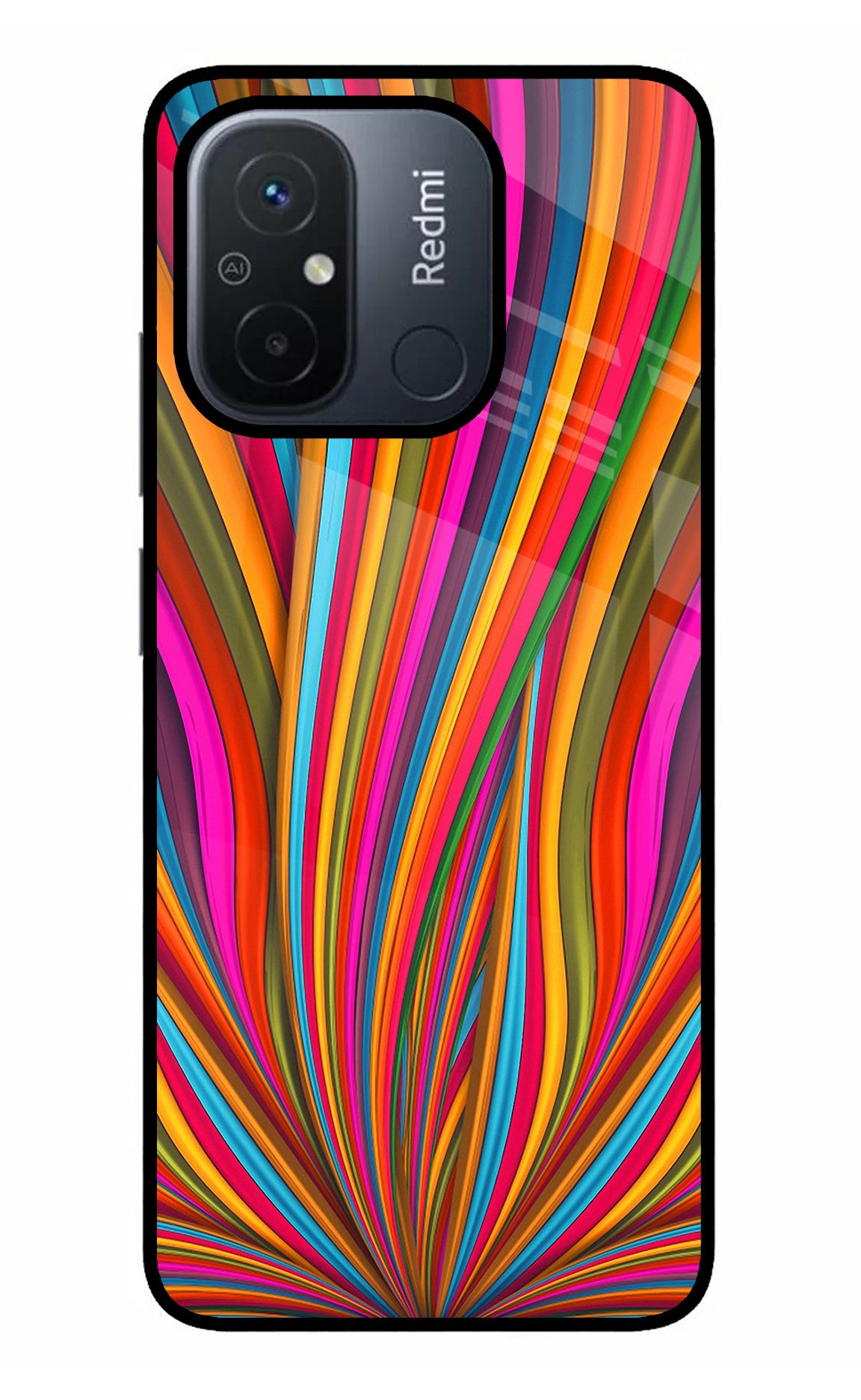 Trippy Wavy Redmi 12C Glass Case