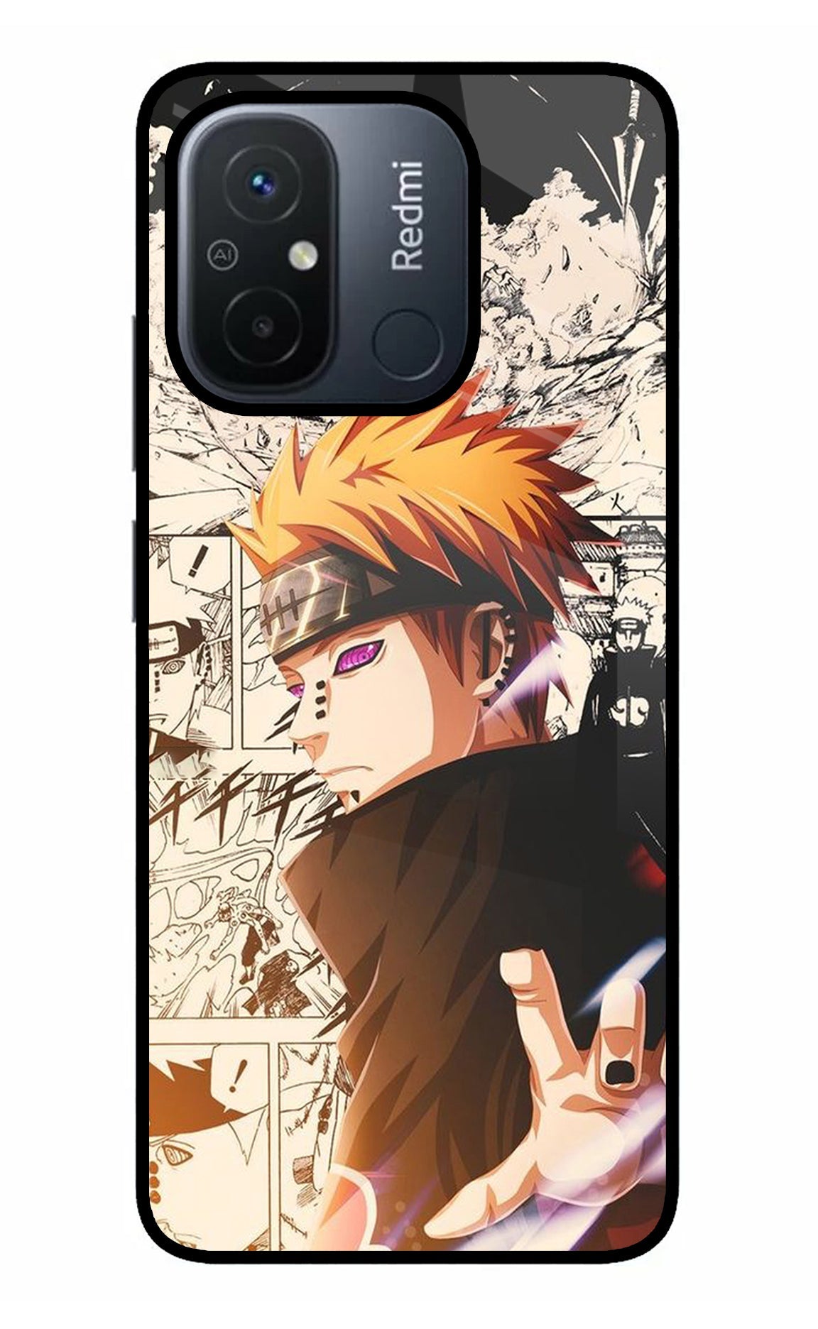 Pain Anime Redmi 12C Glass Case