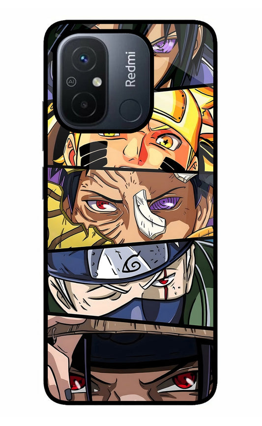 Naruto Character Redmi 12C Glass Case