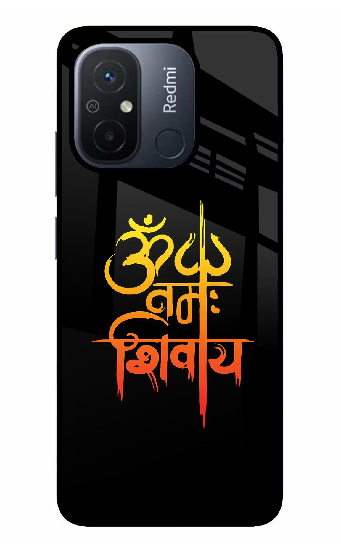 Om Namah Shivay Redmi 12C Glass Case Back Cover by Casekaro