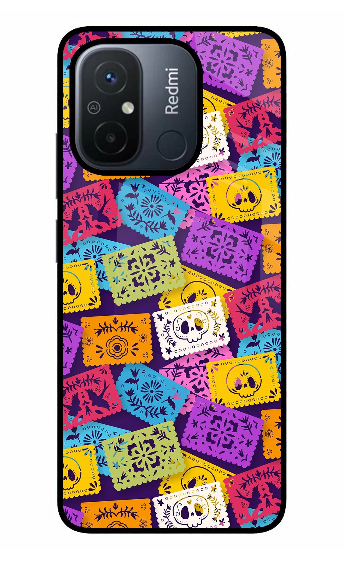 Mexican Pattern Redmi 12C Glass Case