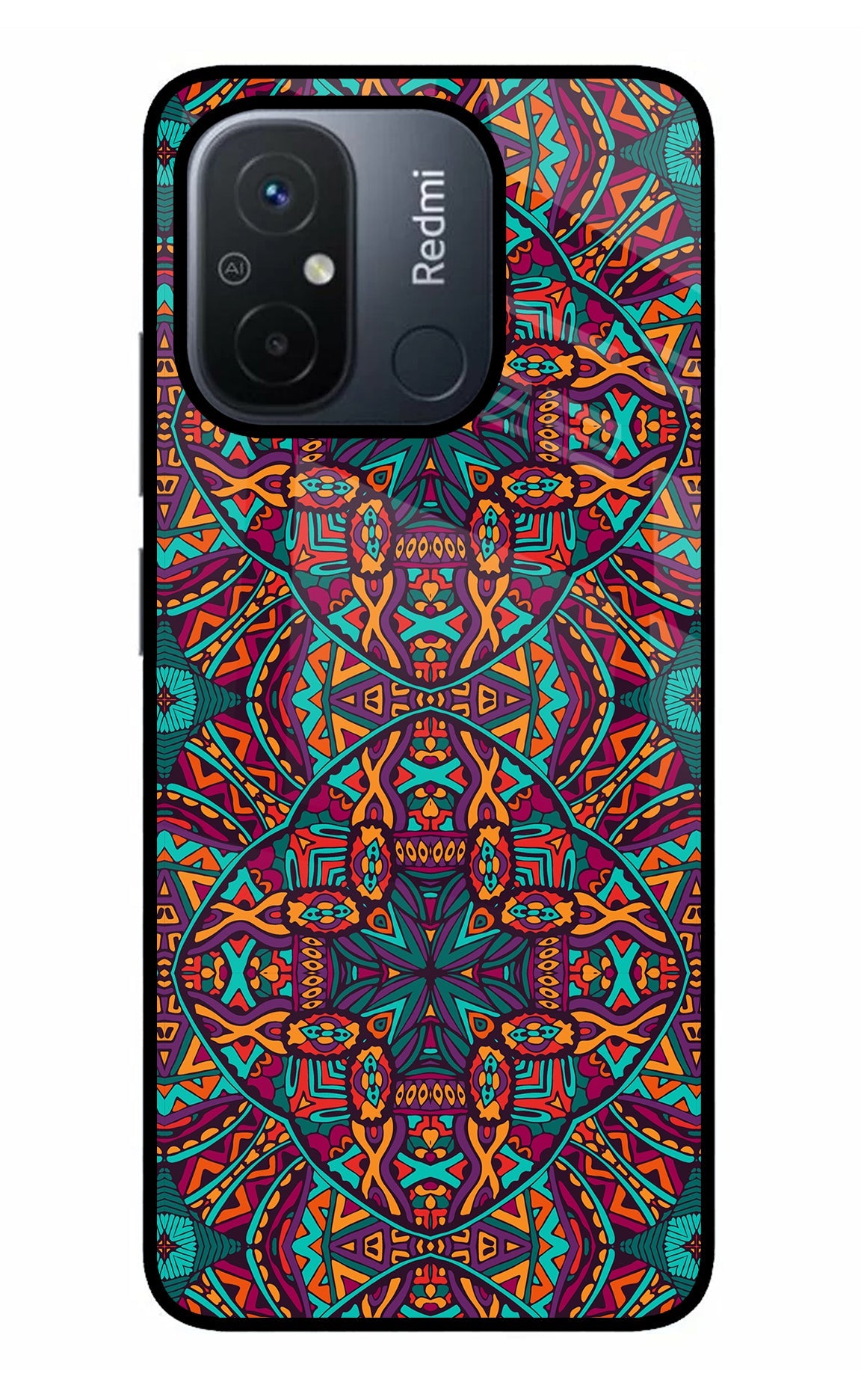 Colour Mandala Redmi 12C Glass Case