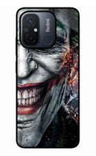 Joker Cam Redmi 12C Glass Case Back Cover by Casekaro